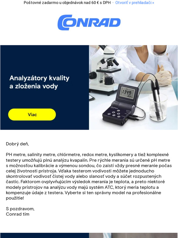 Prístroje na analýzu kvapalín a pôdy, ponorné čerpadlá
