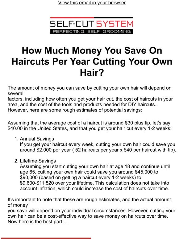 Self-Cut System - An Easy Way to Cut Your Hair at Home 