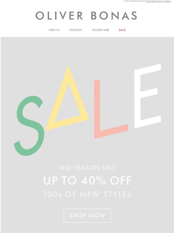Sale is here | Up to 40% off​