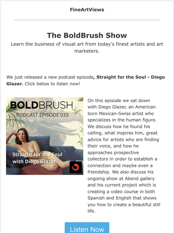 New Podcast Episode: Straight for the Soul - Diego Glazer