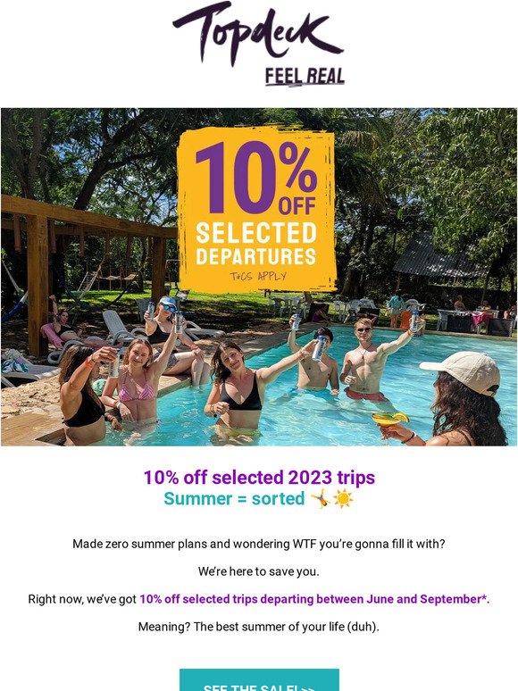 10% off selected 2023 trips!