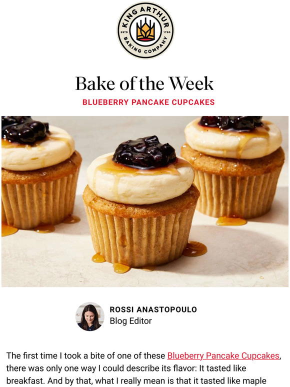 King Arthur Baking Blueberry Pancake Cupcakes Milled