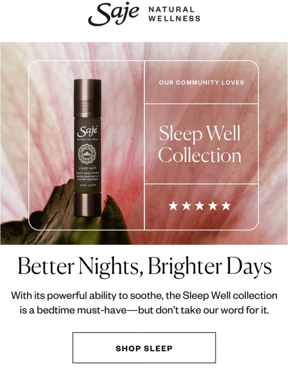 Saje Natural Wellness Our 5star sleep collection 💫 Milled