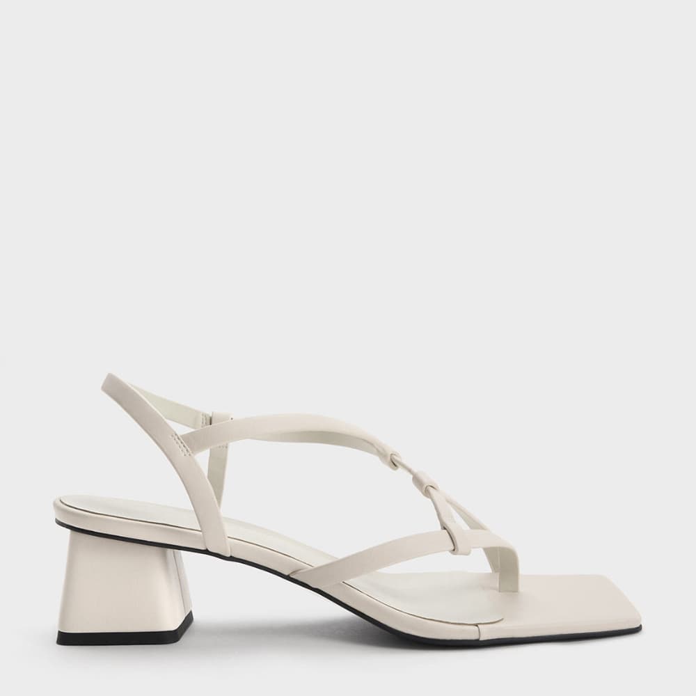 Asymmetric Interwoven Thong Sandals​
