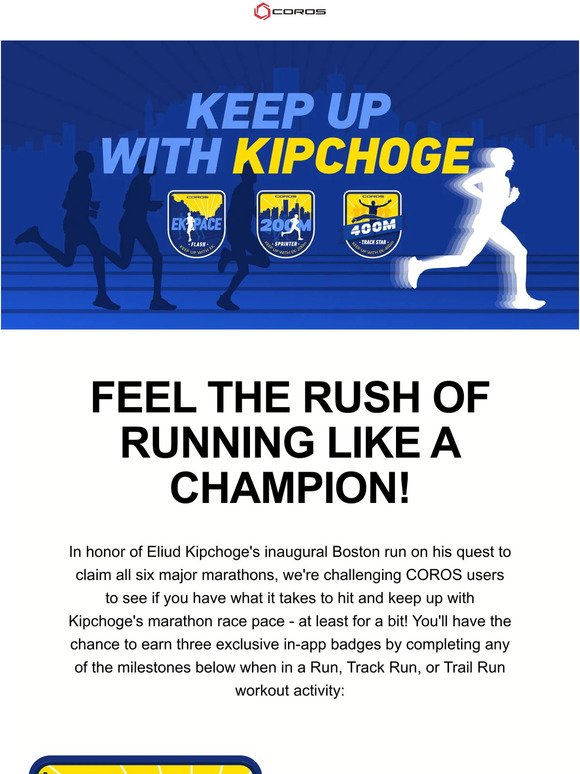 Can you run as fast as Kipchoge?