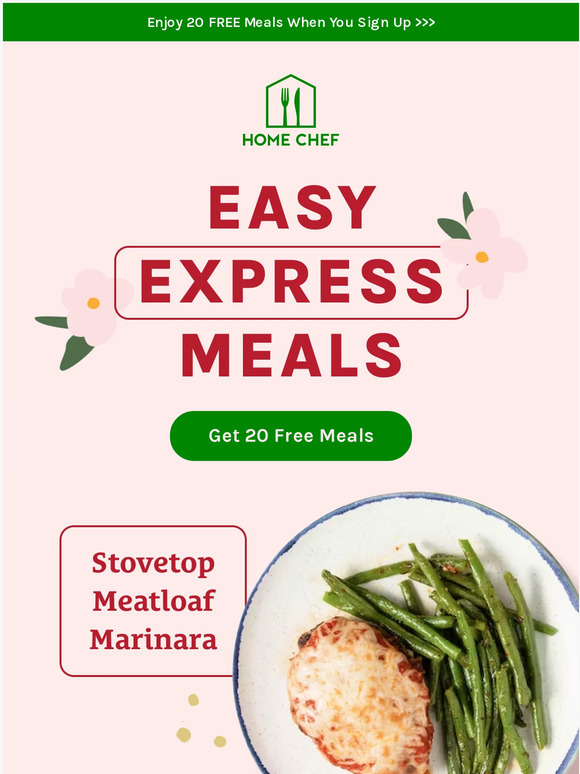 Home Chef 👏 Want to sign up? There are so many advantages! Our Express