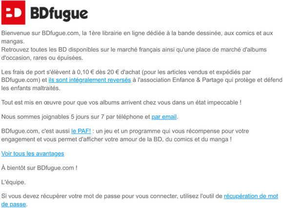 Bienvenue — — !