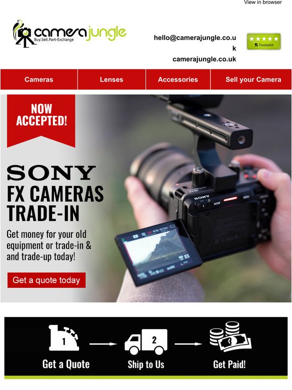 Sony FX Cameras now available to trade-in! 📸