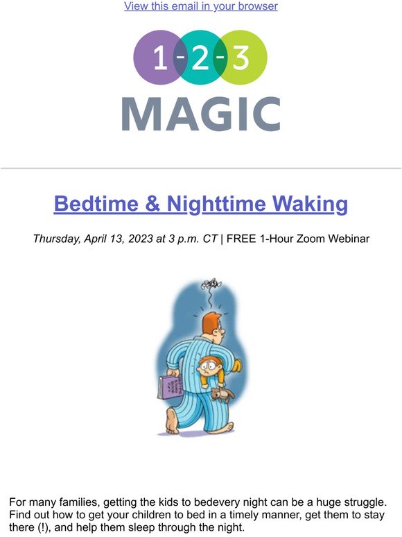 FREE Bedtime & Nighttime Webinar TODAY!