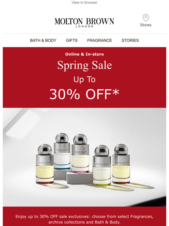 Molton Brown Email Newsletters Shop Sales, Discounts, and Coupon Codes