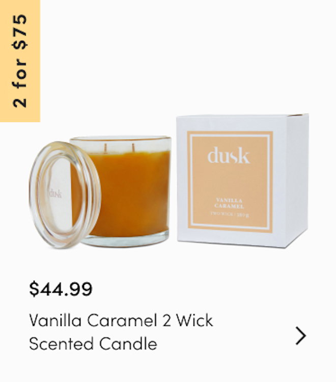 Vanilla Caramel 2 Wick Scented Candle