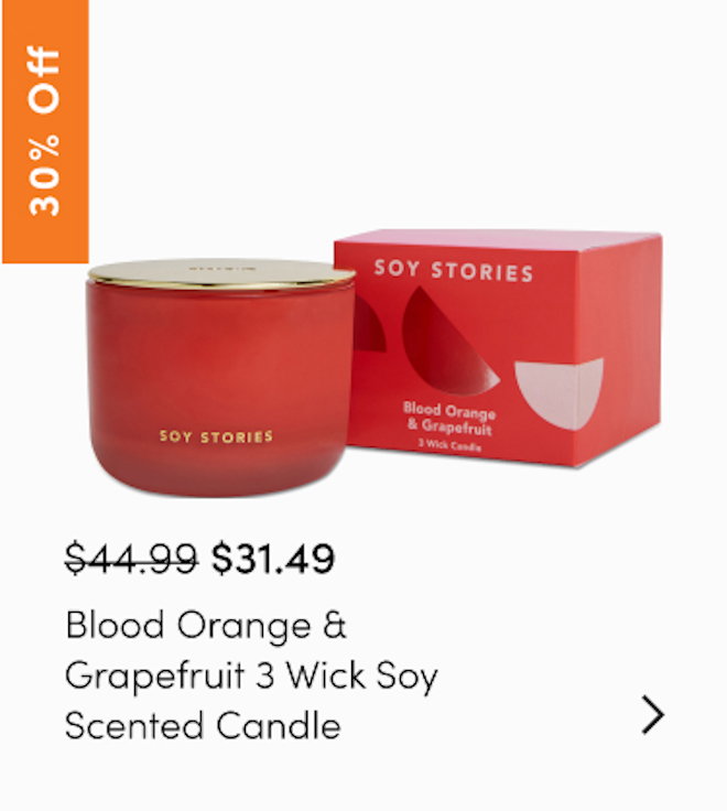 Blood Orange & Grapefruit 3 Wick Soy Scented Candle