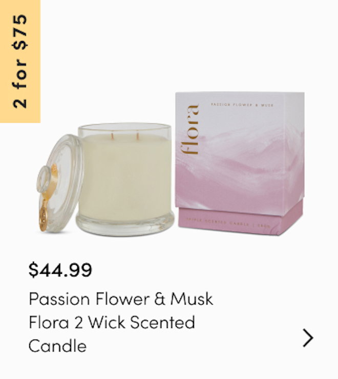 Passion Flower & Musk Flora 2 Wick Scented Candle