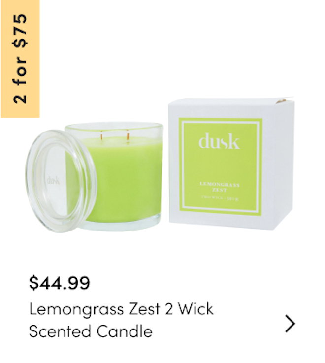 Lemongrass Zest 2 Wick Scented Candle