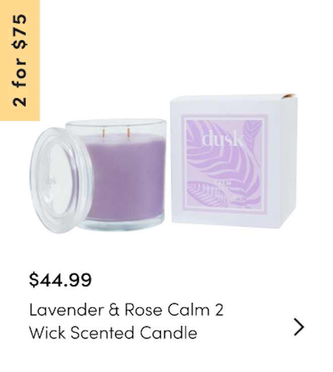 Lavender & Rose Calm 2 Wick Scented Candle