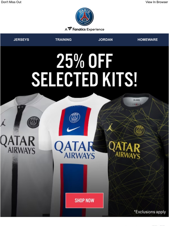 Here are 5 Paris Saint-Germain 21/22 Jordan jerseys available now on  Fanatics 