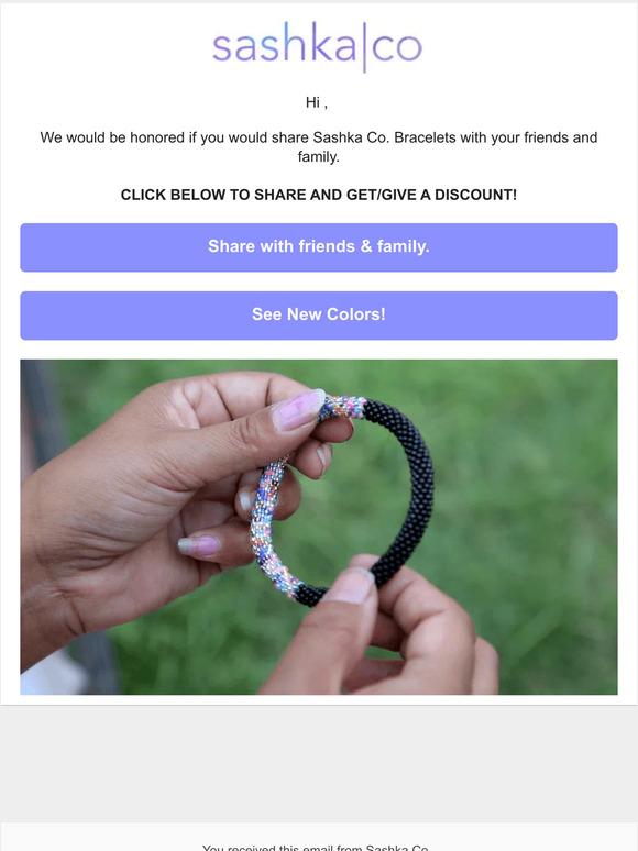 sashka co bracelets coupon code