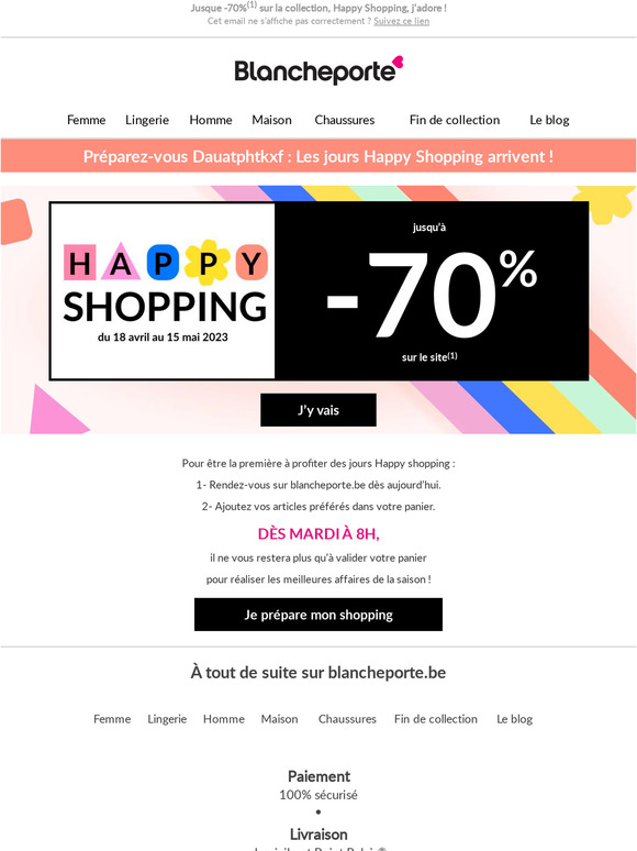 Lancement Happy Shopping, préparez votre panier dès maintenant !