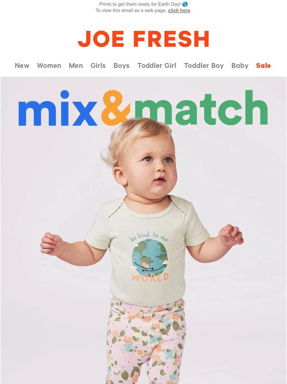 NEW Children's mix&match Styles Just Added!