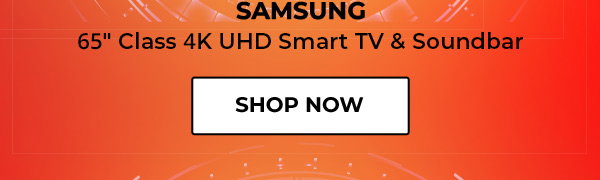 SAMSUNG 65" Class 4K UHD Smart TV and Soundbar