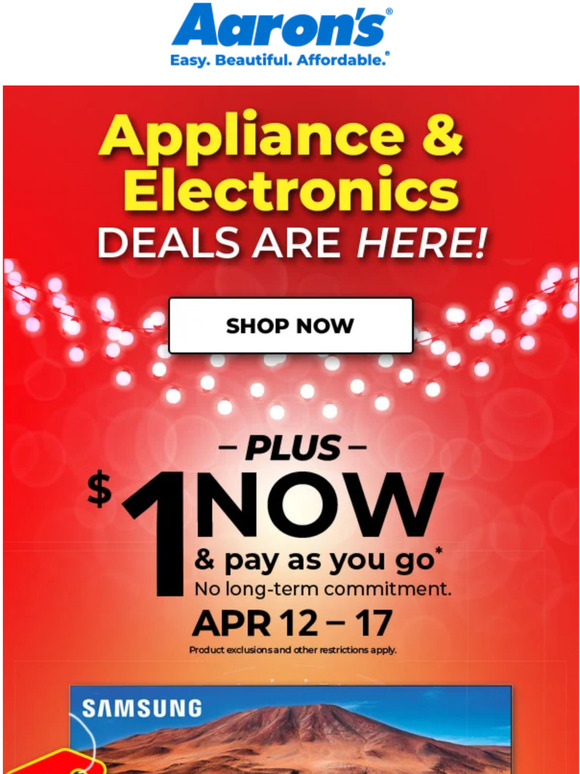 Aaron's We’ve got deals ️ appliances & electronics! Milled