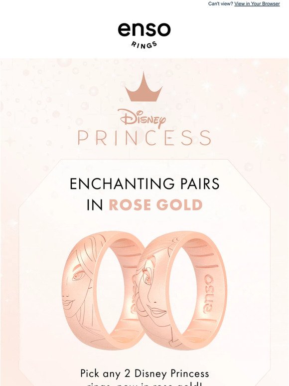 Enso Rings: Disney Princess Rings in Rose Gold 💖 | Milled