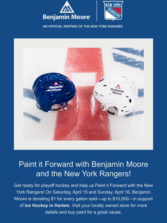 Help Us Paint it Forward with the New York Rangers