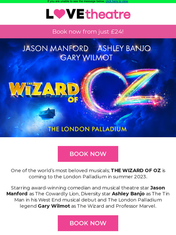 The Wizard of Oz returns to London this summer!