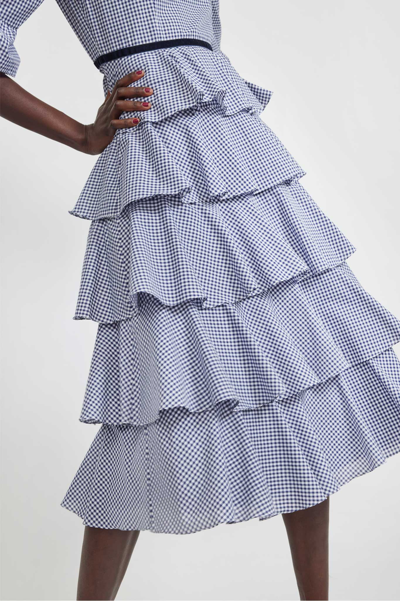 Simone Dress in Navy Gingham