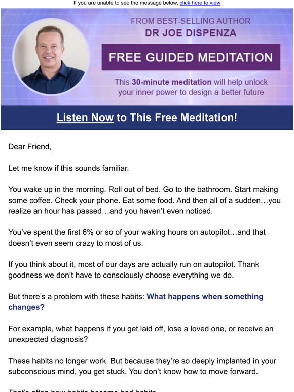 Hay House, Inc. 🎧 Free Meditation from Dr Joe Dispenza Milled