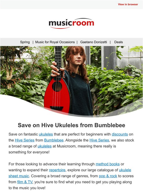 Save on Hive Ukuleles from Bumblebee 🐝