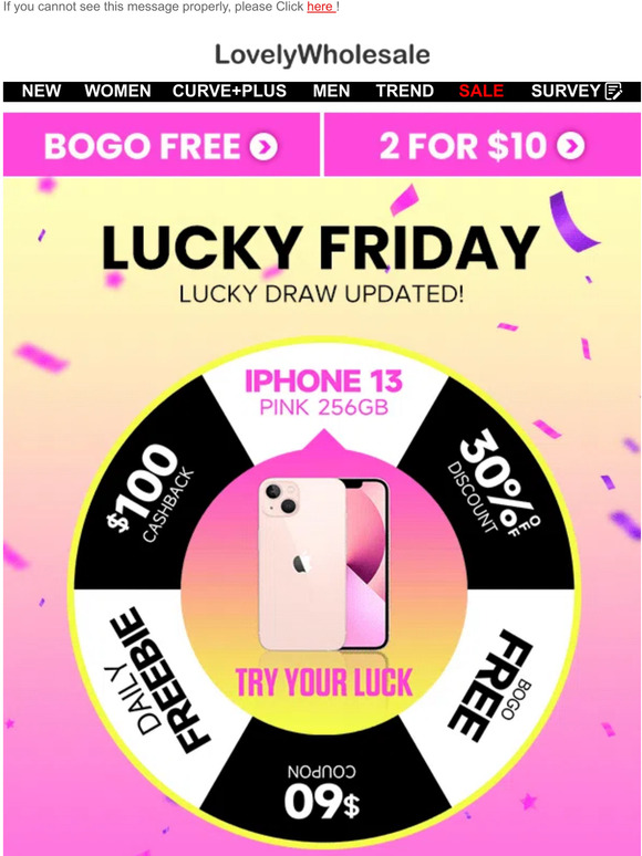 LovelyWholesale 🎉Congrats! The Lucky Draw W1NNER — Milled