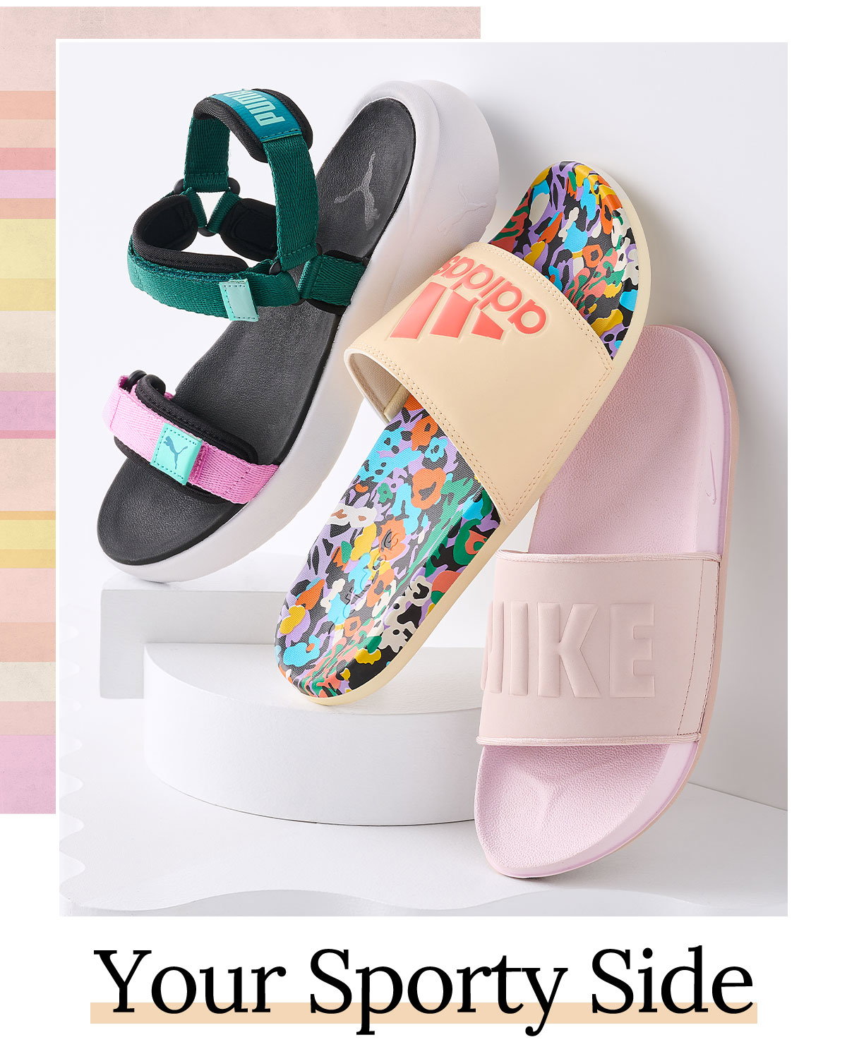 Sporty sandals for women.