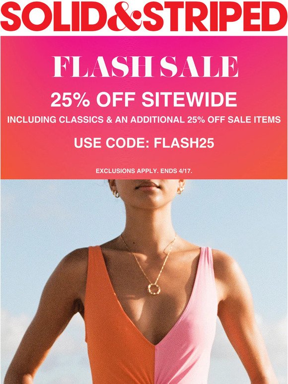 FLASH SALE: 25% OFF SITEWIDE