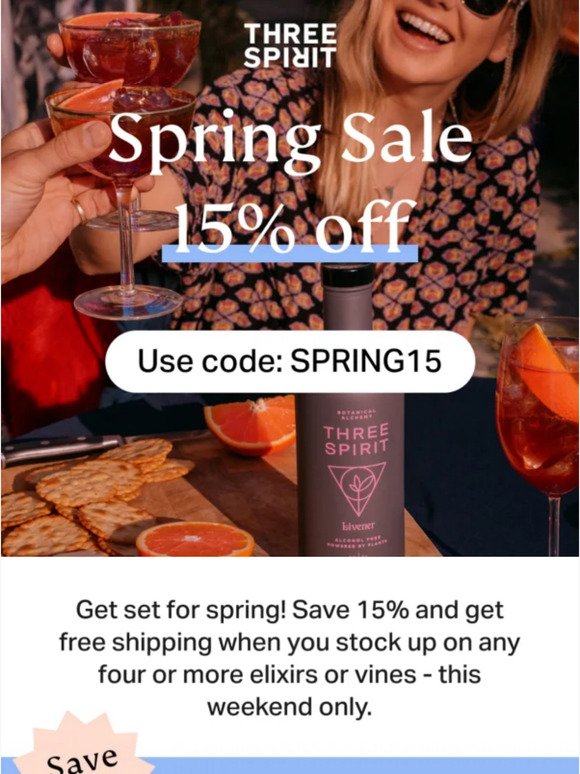 🌸 Save 15% in the spring sale 🌸