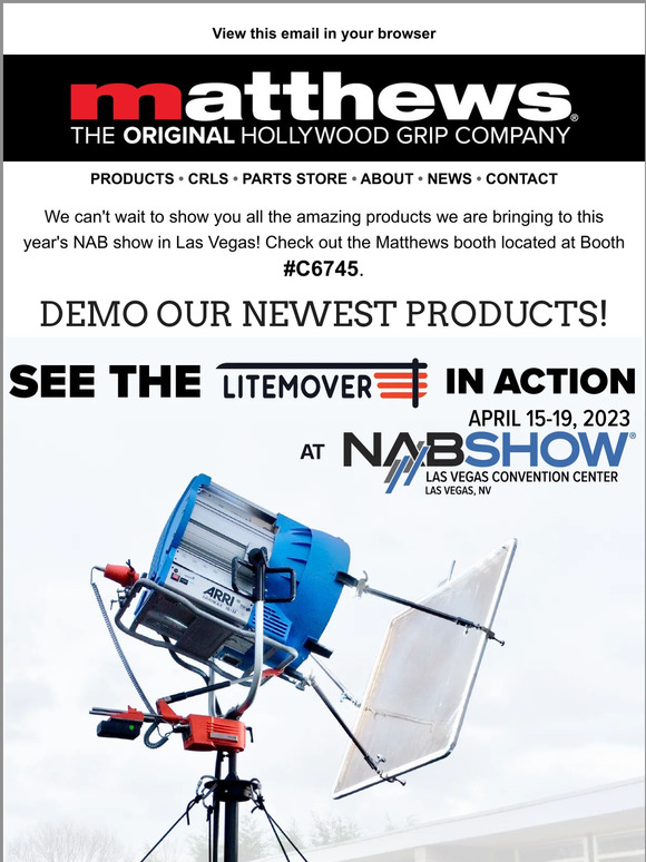 The Matthews Booth at NAB 2023!