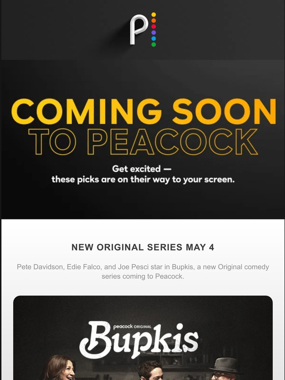 Peacock TV COMING SOON Pete Davidson in Bupkis Milled