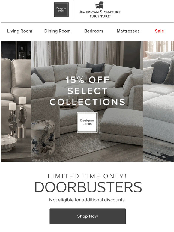 American Signature Furniture 15 off Milled