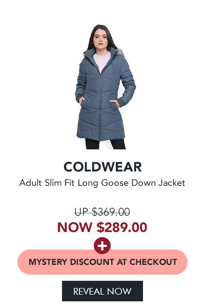 COLDWEAR Adult Slim Fit Long Goose Down Jacket