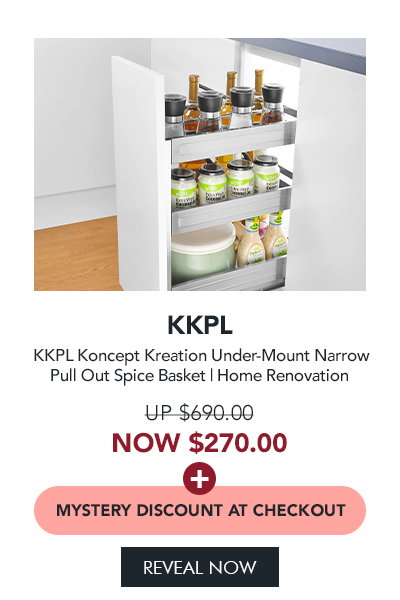 KKPL Koncept Kreation Under-Mount Narrow Pull Out Spice Basket | Home Renovation