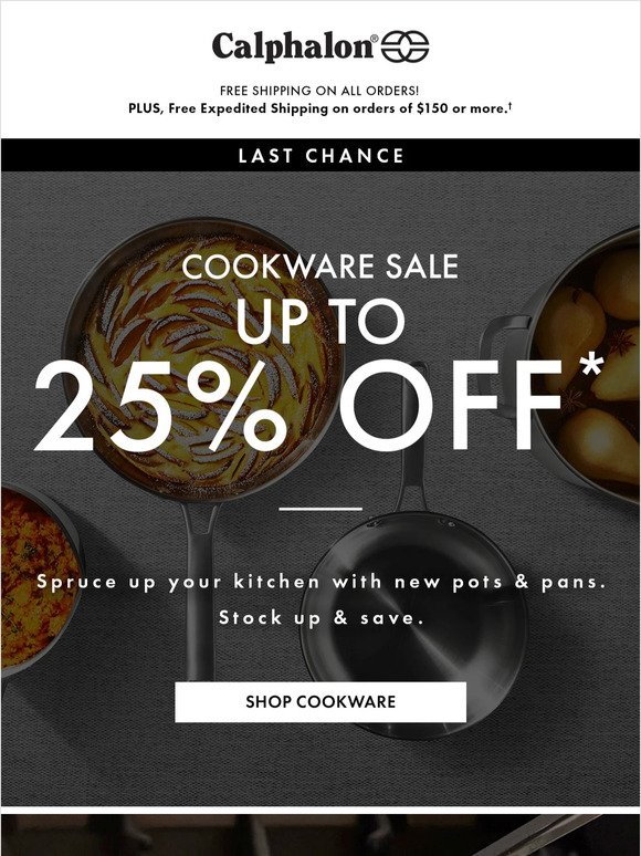 Last Chance: Cookware Sale Ends Tonight!