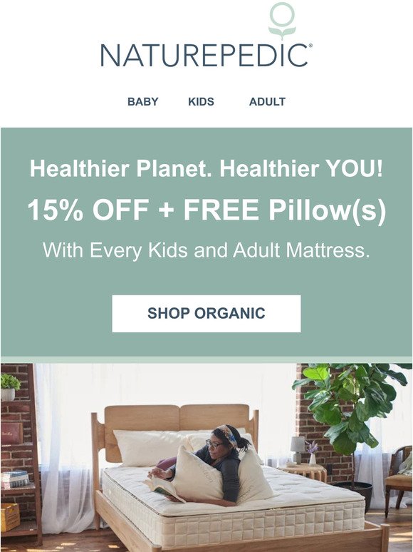🎁 Earth Day Sale - Get your FREE Organic Pillow(s)