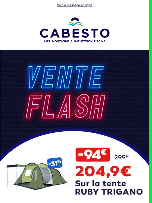 Vente Flash : -94€ sur la tente de camping RUBY TRIGANO