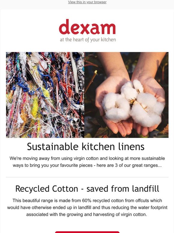 Sustainable kitchen linens