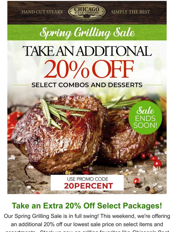 Extra 20% Off - Select Steak Assortments