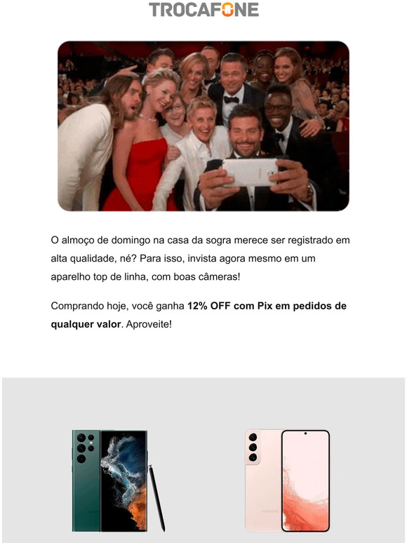 🤳 12% OFF no Pix para levar celular com boa câmera