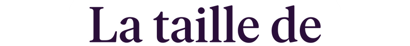  La taille de