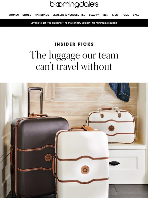 Bloomingdale's The luggage our team *actually* uses Milled