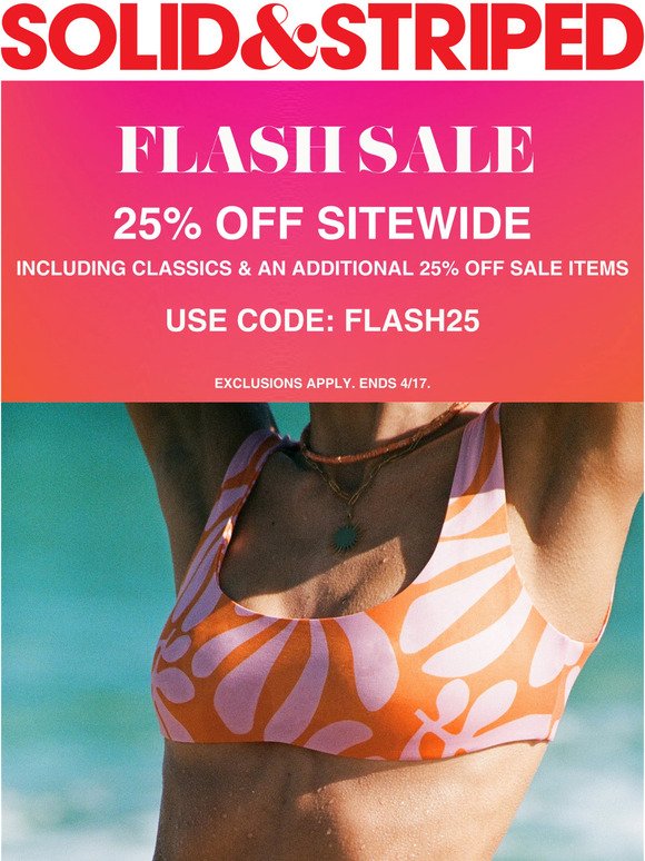 LIVE: 25% OFF SITEWIDE 👙