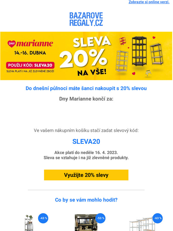Dny Marianne končí dnes o půlnoci
